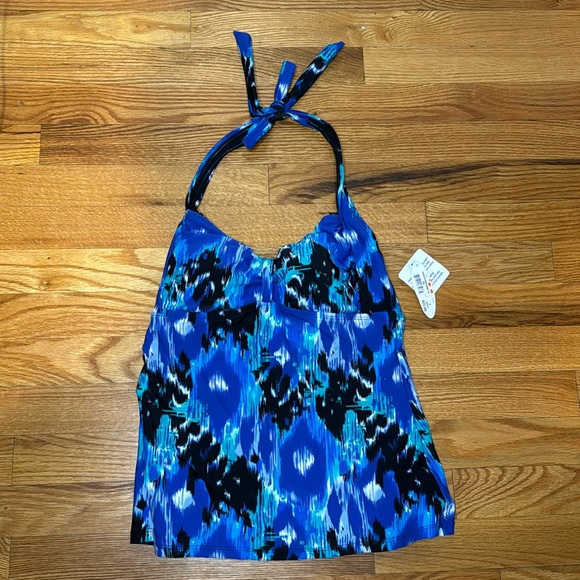wave zone Other - NWT Wave Zone Women’s/Misses Blue Halter Tankini Swim Top Sz 8